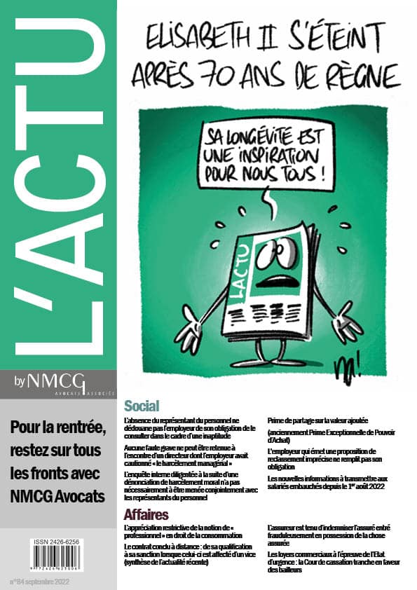 L'Actu by NMCG - Septembre 2022