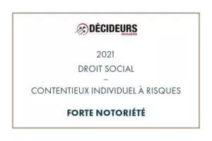 Décideurs Magazine - Contentieux individuel à risques 2021