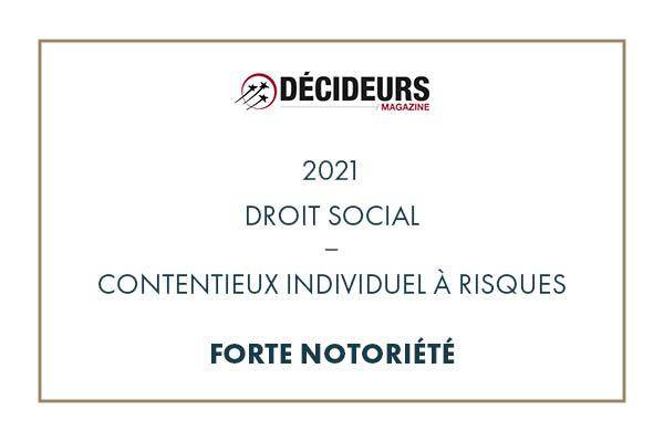 Décideurs Magazine – Contentieux individuel à risques 2021