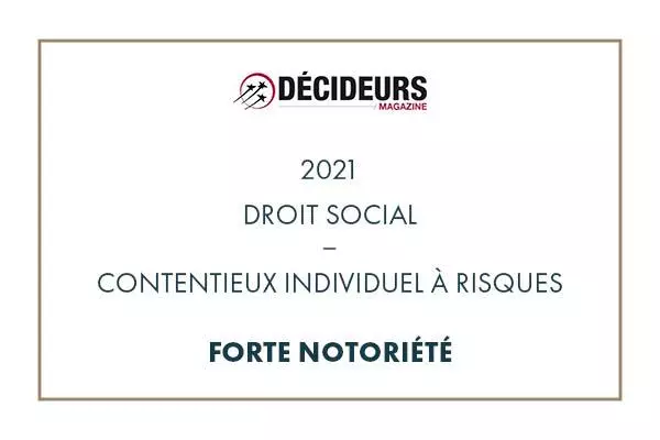 Décideurs Magazine – Contentieux individuel à risques 2021