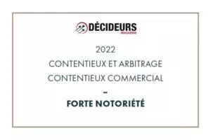 Décideurs Magazine 2022 - Contentieux et arbitrage