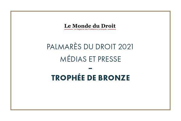 Palmarès du droit – Médias et presse 2021 bronze
