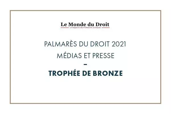 Palmarès du droit – Médias et presse 2021 bronze