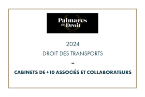 Palmarès du Droit Paris 2024 - Droit des transports