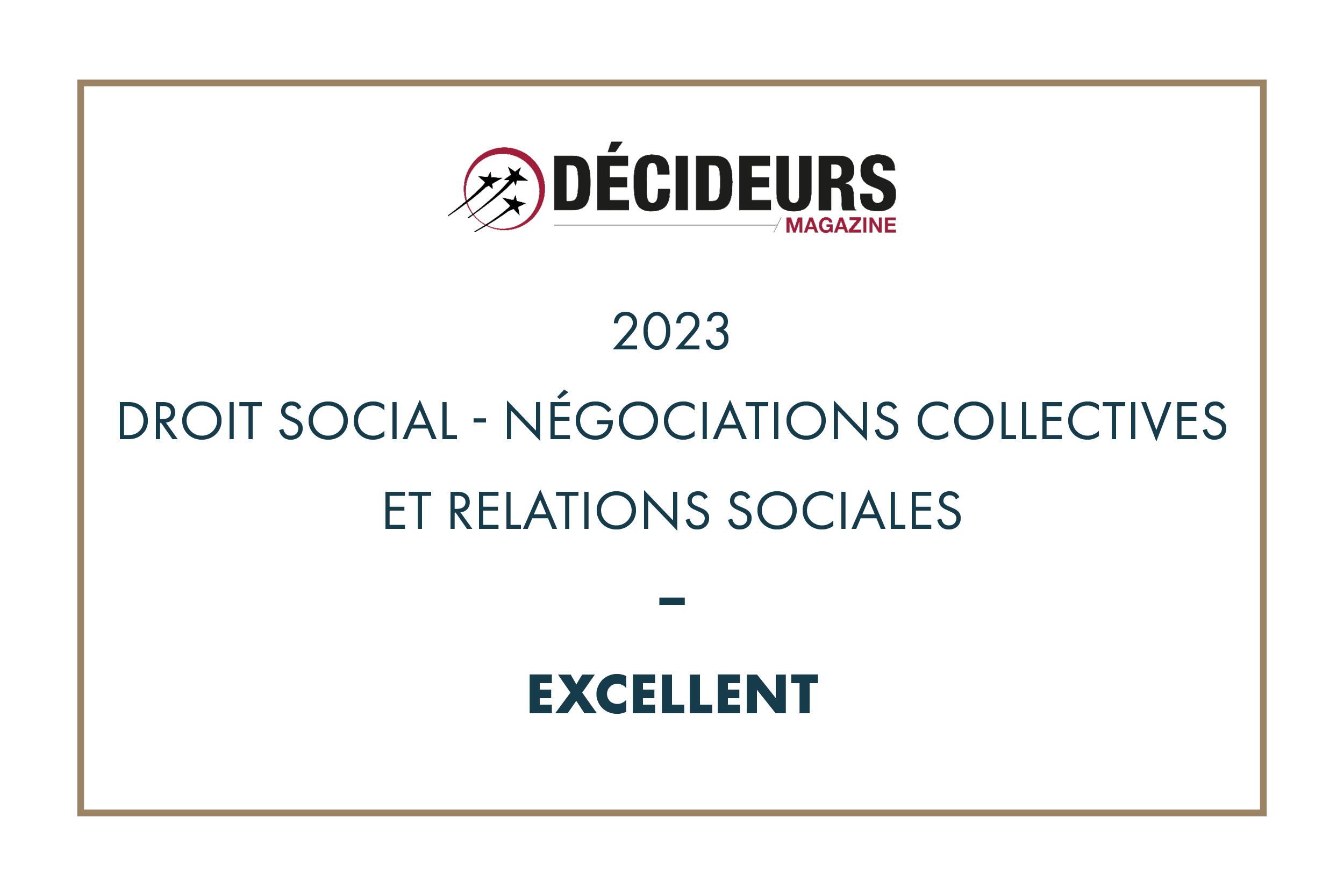 Décideurs Magazine 2023 – Droit social – Négociations collectives et relations sociales