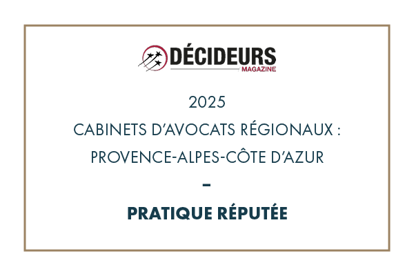 Déciseurs Magazine 2025 – Expertise Droit social – Cabinet d&rsquo;avocats régionaux – Provence-Alpes-Côte d&rsquo;Azur