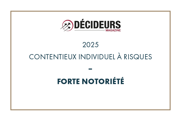 Décideurs Magazine 2025 – Expertise Droit social – Contentieux individuel à risques